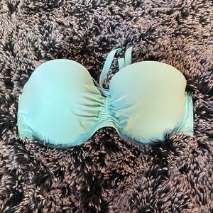 2/$20 36DD VS Strapless Teal Bandeau Bikini Top
